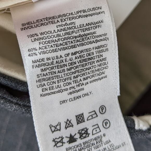 Brooks Brothers 1818 Regent Fit Dress Pants 36x29 Gray Pinstripe Wool USA Made - Picture 4 of 6